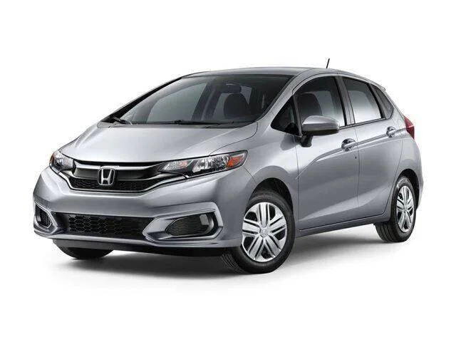 Silver Honda Fit compact car