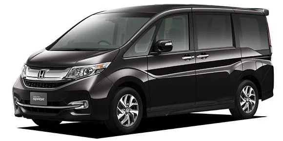 Black Honda Step-wagon minivan